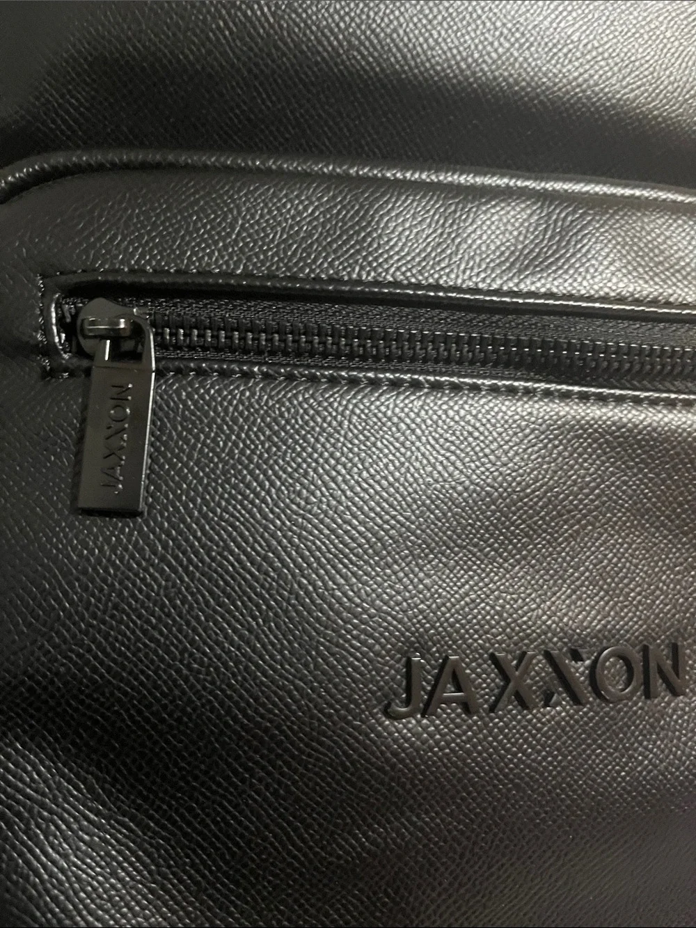 JAXXON LUXURY BLACK FAUX LEATHER BACKPACK DESIGNED IN ITALY
